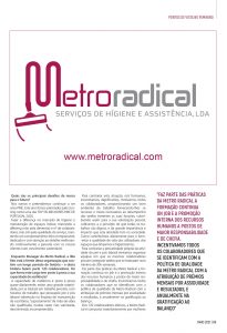 Press Release Metro Radical - Pontos de Vista